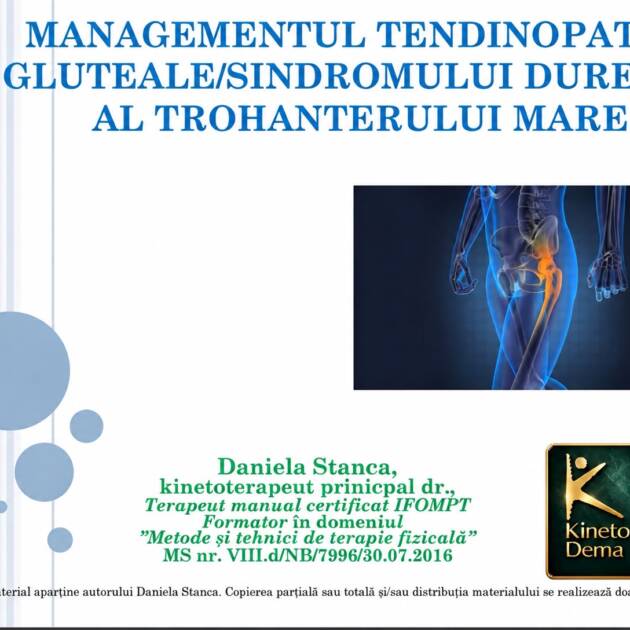 Curs Managementul tendinopatiei gluteilor/Sindromului dureros al marelui trohanter