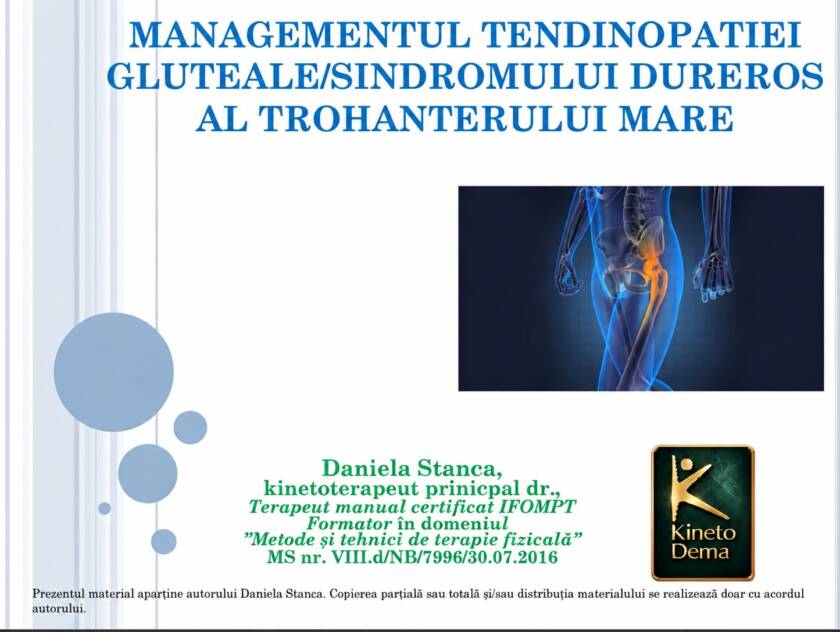 Curs Managementul tendinopatiei gluteilor/Sindromului dureros al marelui trohanter